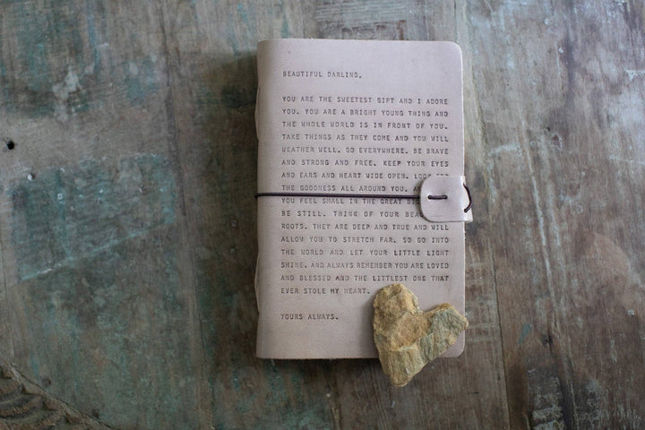 Letter for Sophie (Beautiful Darling) Artisan Leather Journal in Blush