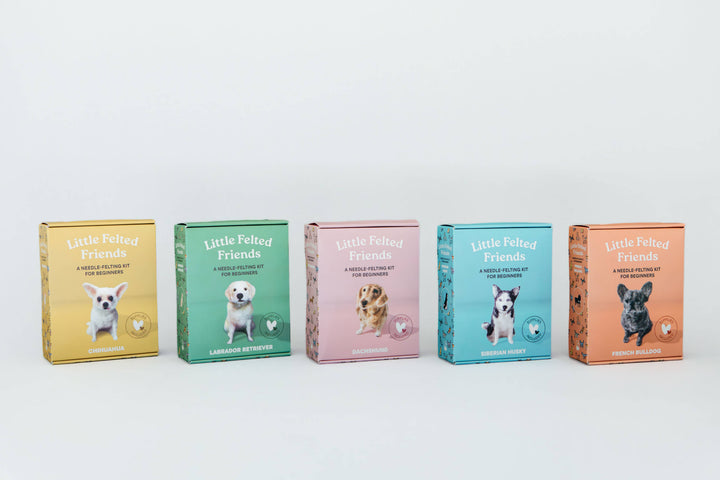 Little Felted Friends: French Bulldog Needle-Felting Kit