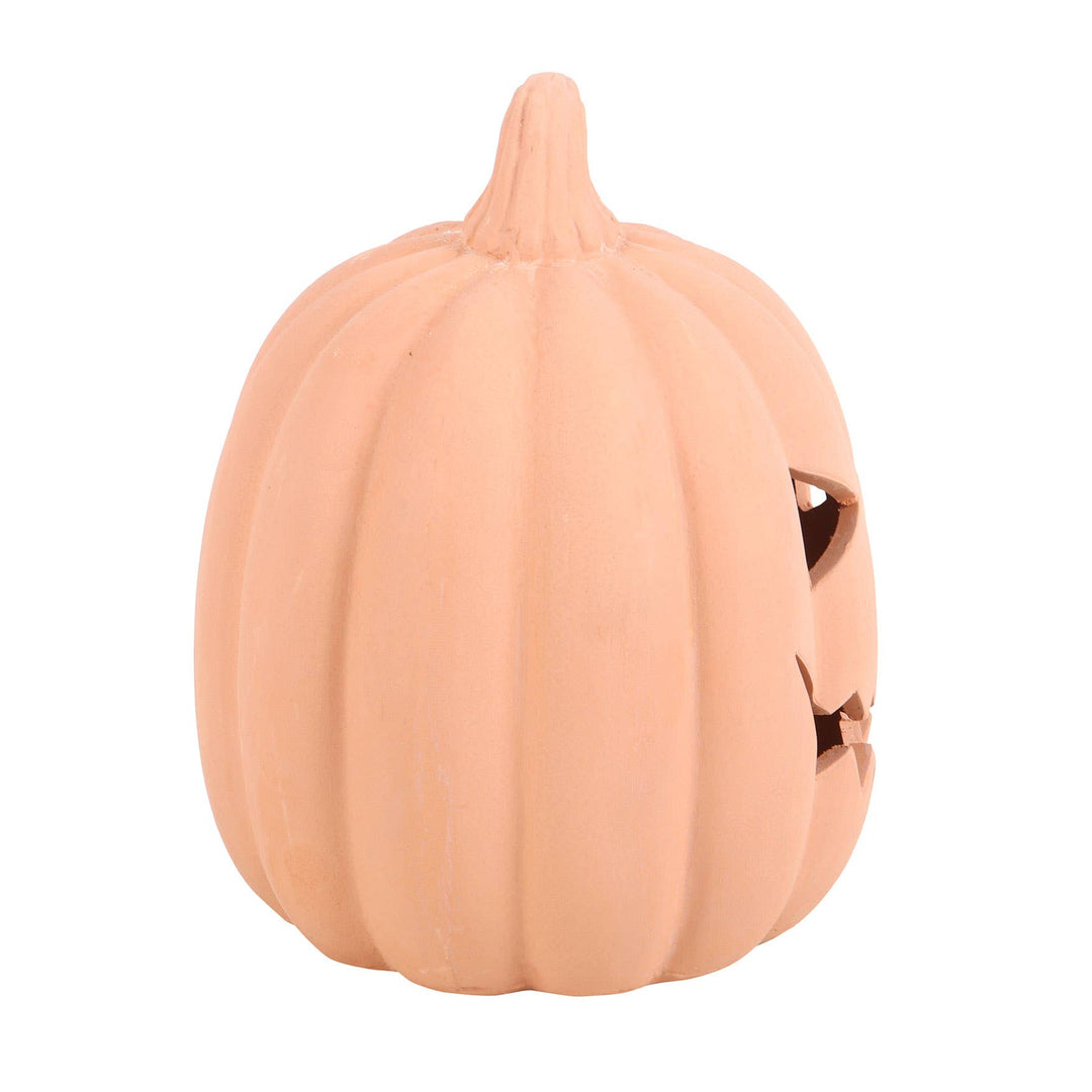 Terracotta Halloween Pumpkin Decoration- 15cm