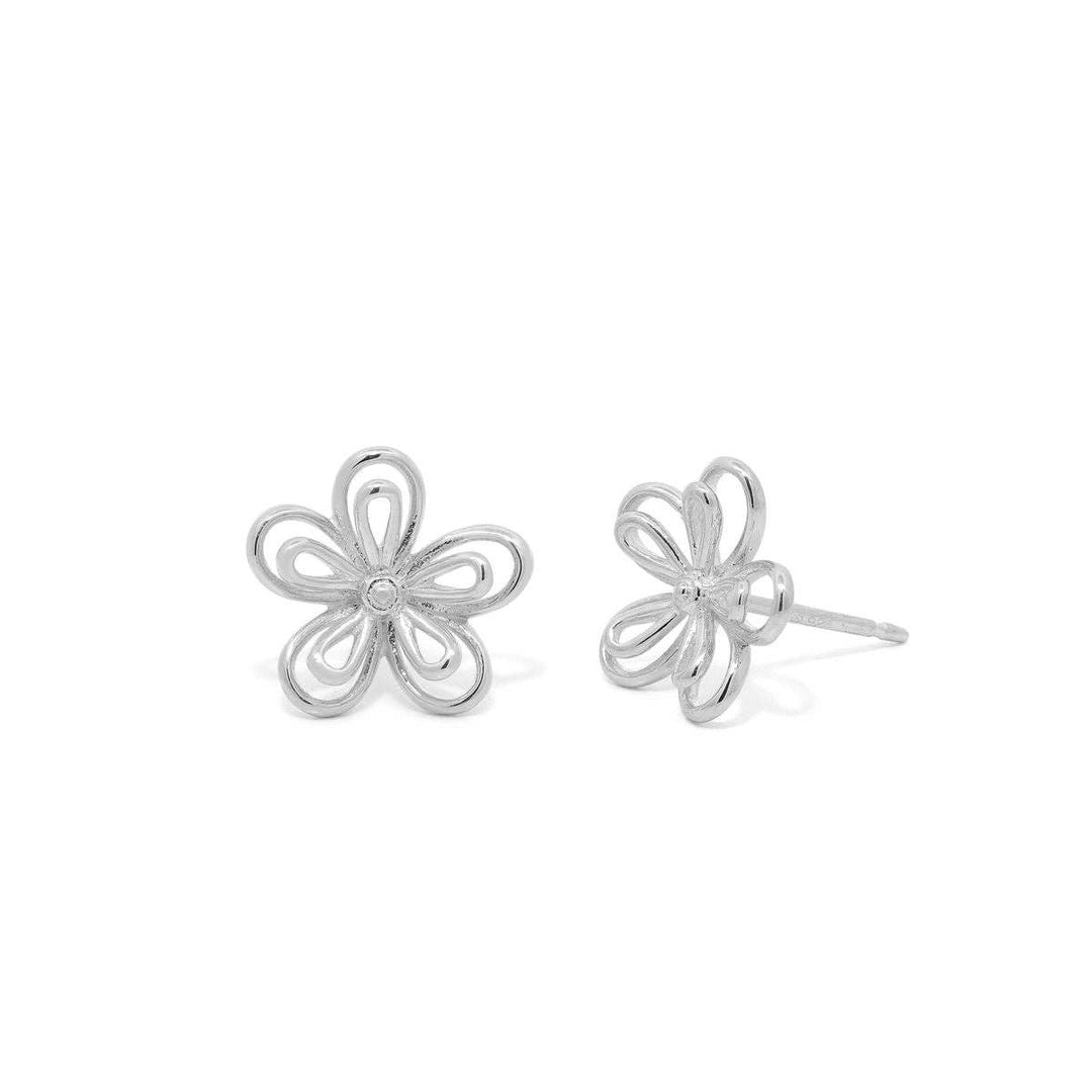 Outline Daisy Earring Studs (ES 2791) - Pine & Moss