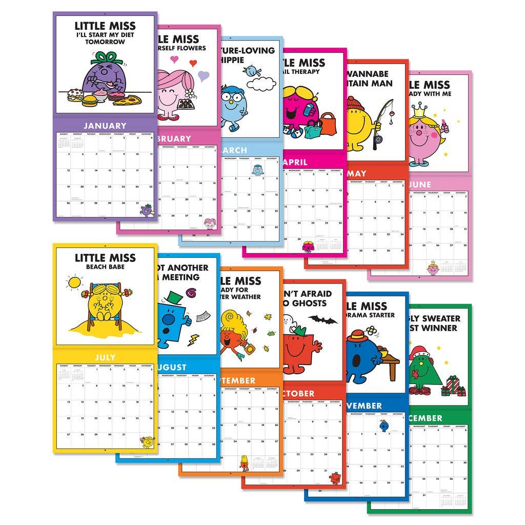 2025 Mr. Men Little Miss 12" x 12" Calendar Pine & Moss