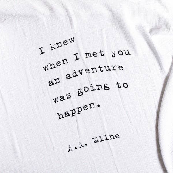 I Knew When I Met You (A.A. Milne) Swaddle Blanket