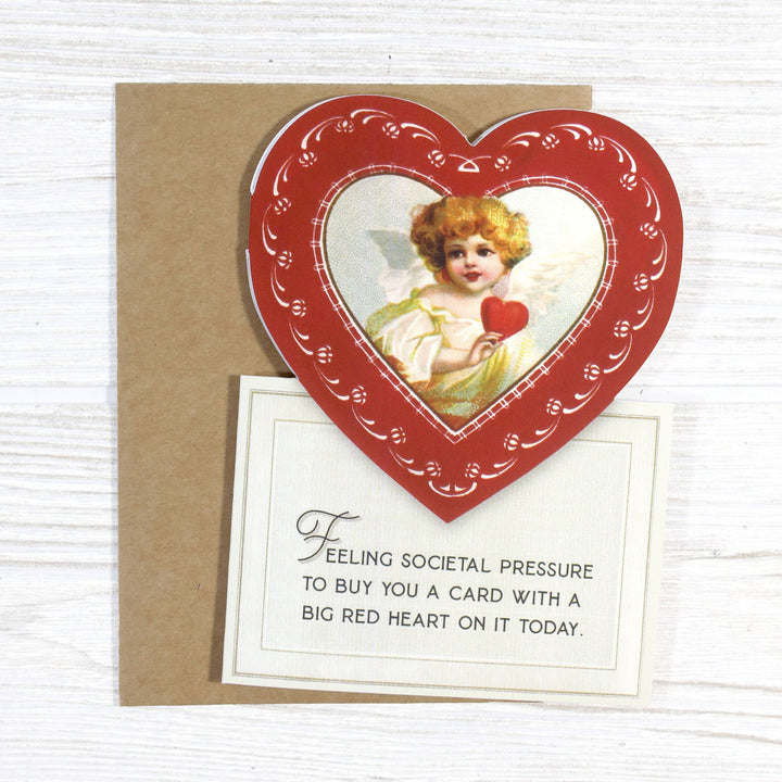 Valentine's Card with Big Heart Message - Pine & Moss