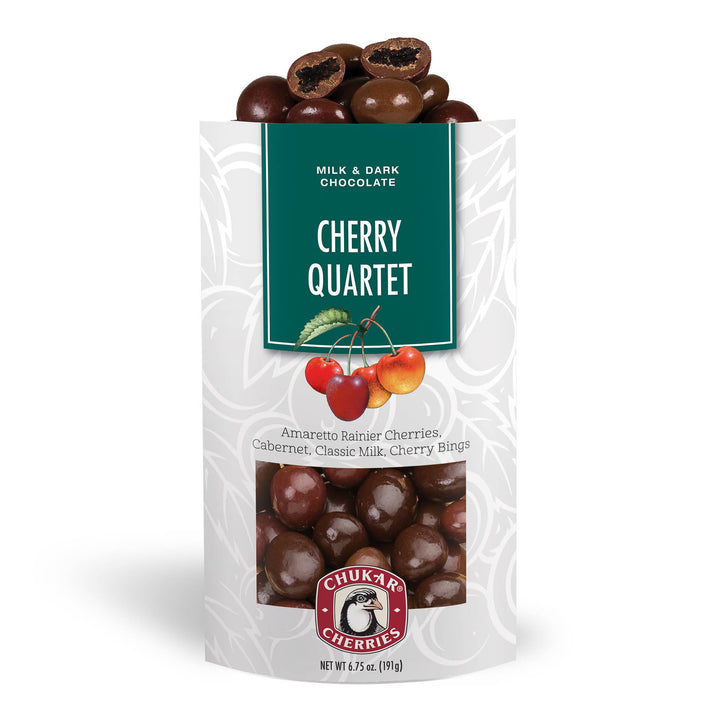 Chukar Cherries Cherry Quartet - Milk and Dark Chocolate 6.75 oz