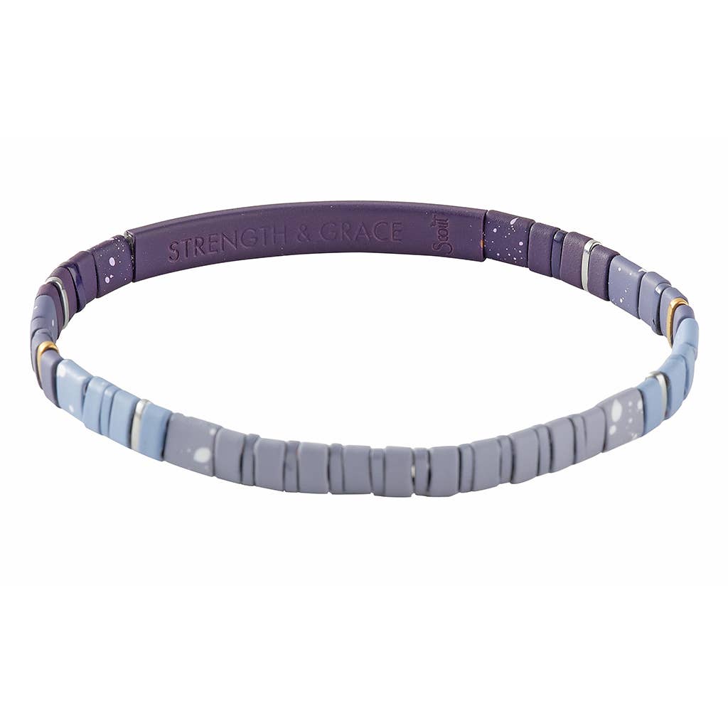 Good Karma Ombre Bracelet - Strength & Grace Midnight/Silver
