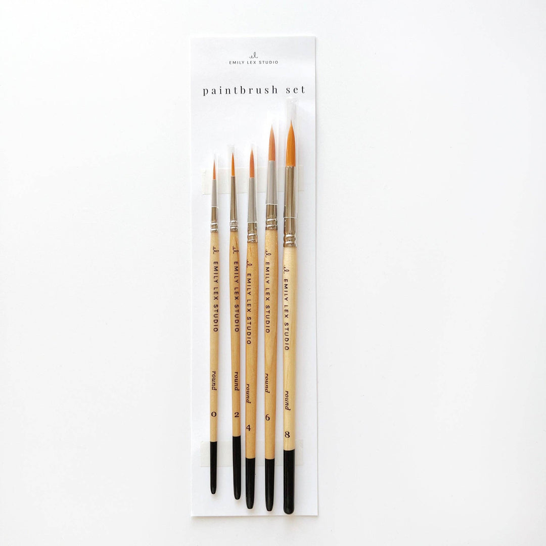 Emily Lex Studios- Watercolor Paintbrush Set - Pine & Moss