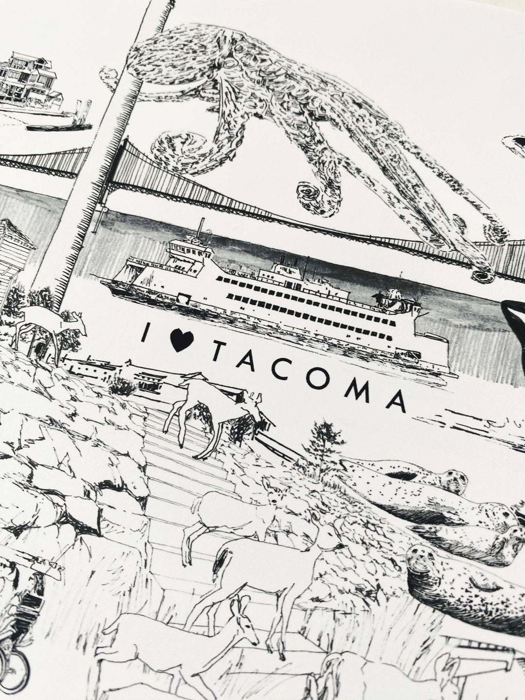 TACOMA Washington "Just Charms": PRINT