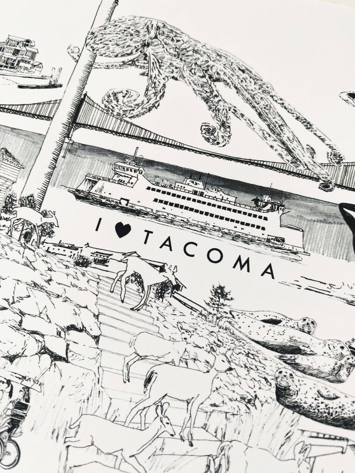 TACOMA Washington "Just Charms": PRINT