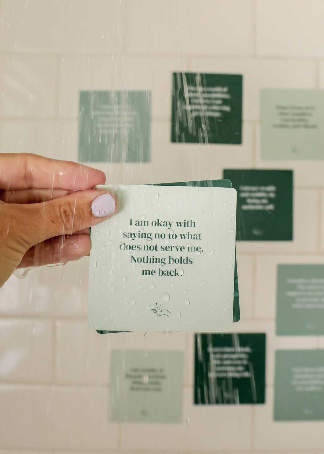 Shower Affirmation™  Cards - Abundance - Pine & Moss