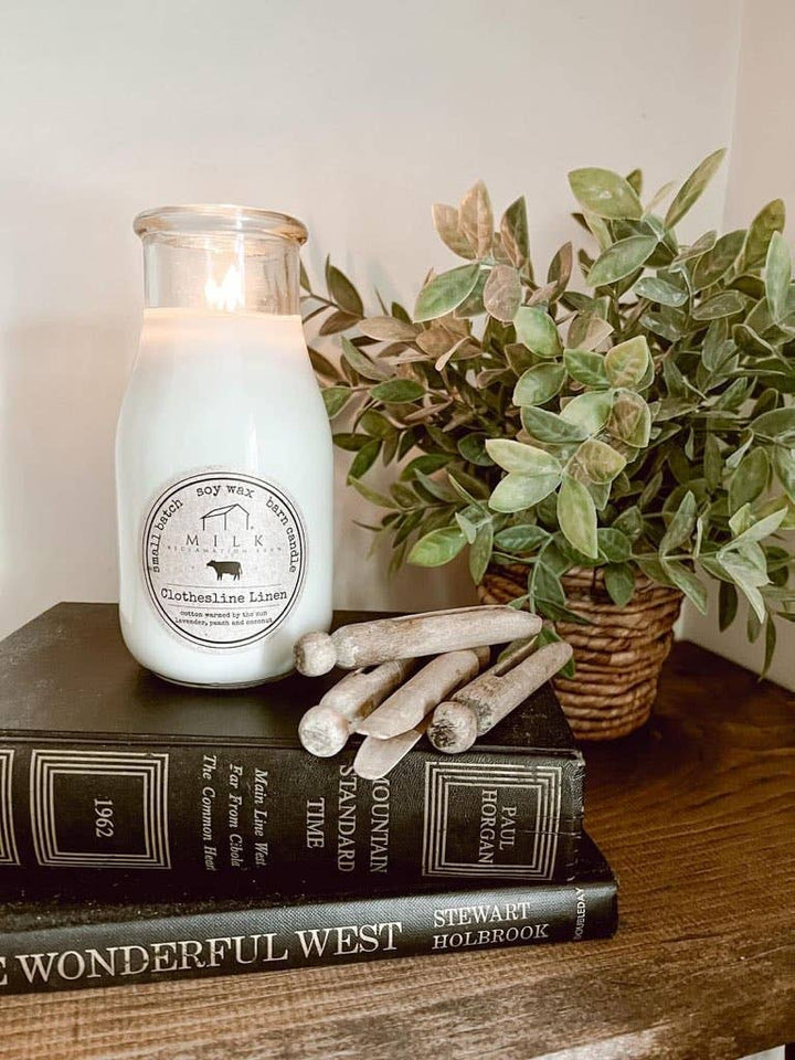 Milk Bottle Candle 13 oz: Brown Sugar & Fig
