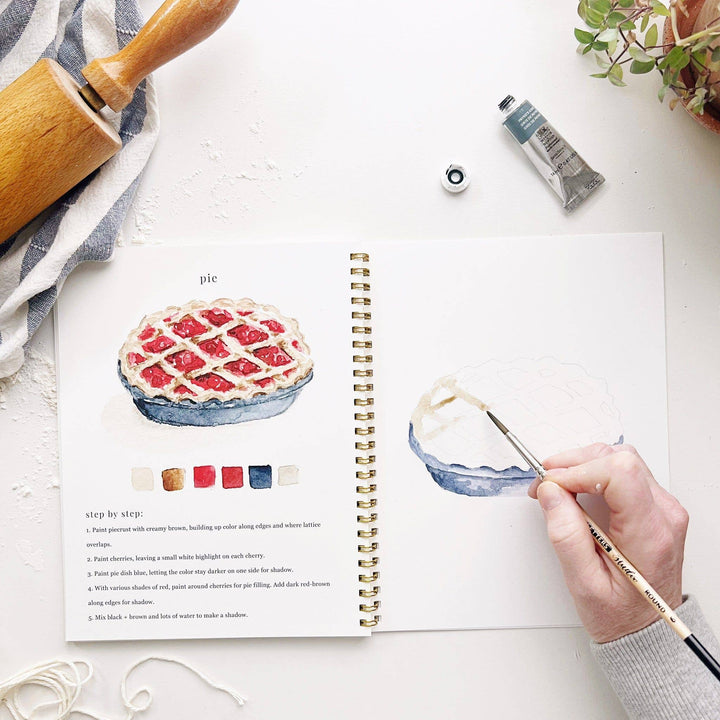 Baking watercolor workbook