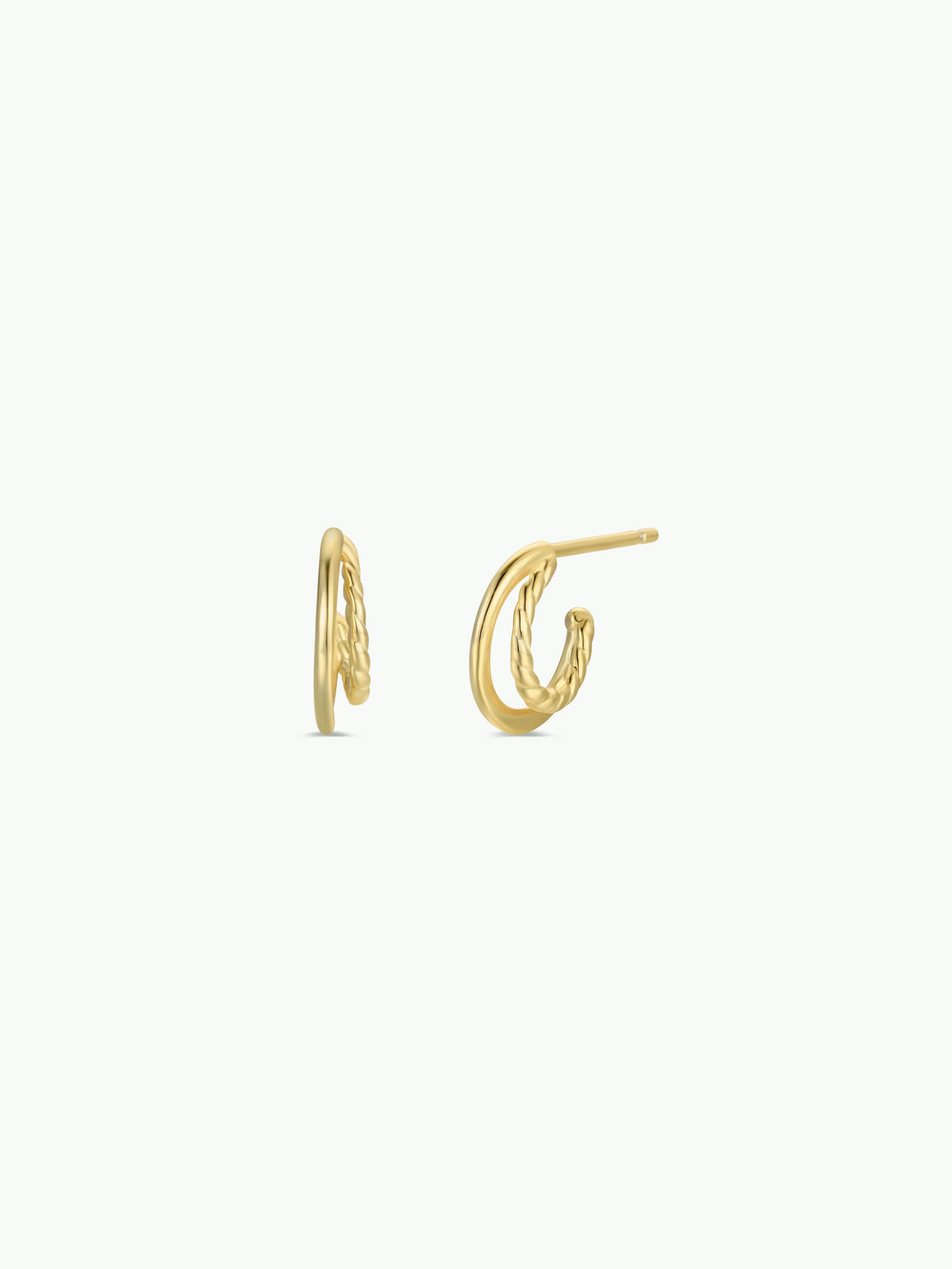 Gold Hoop - Double - Earrings - Pine & Moss