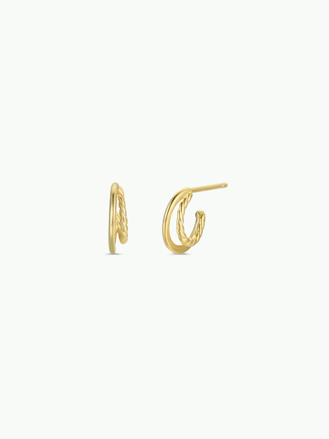 Gold Hoop - Double - Earrings - Pine & Moss
