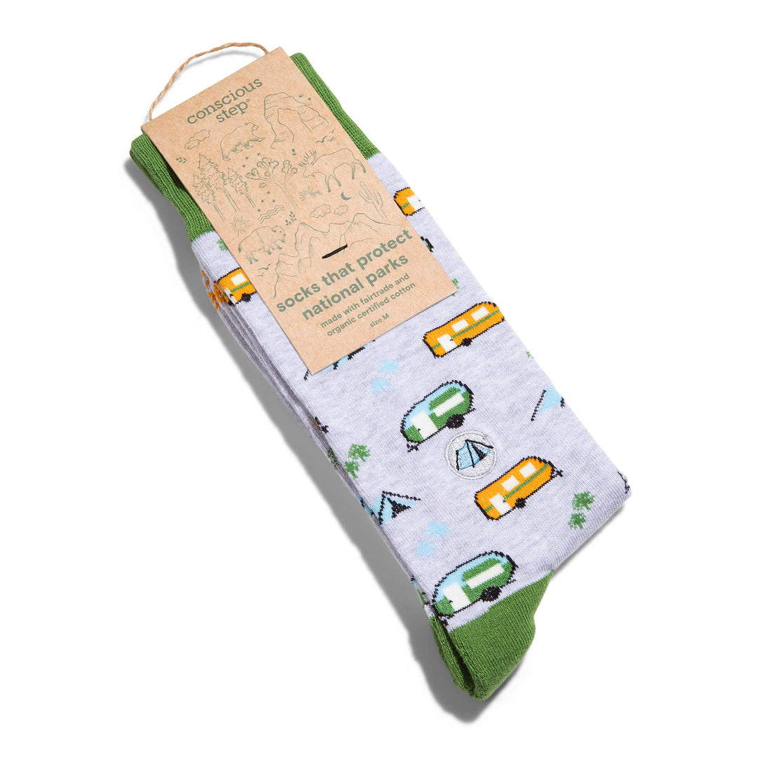 Conscious Step:Socks that Protect National Parks (Green Campers): Small
