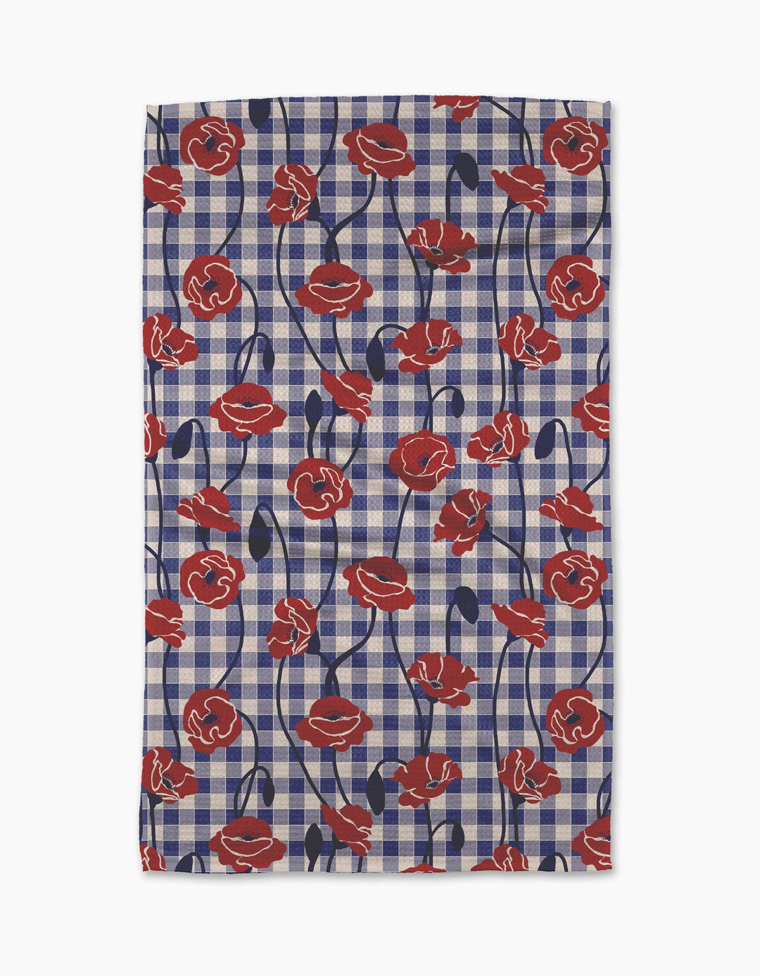 Geometry: Freedom Poppy Field Tea Towel - Pine & Moss