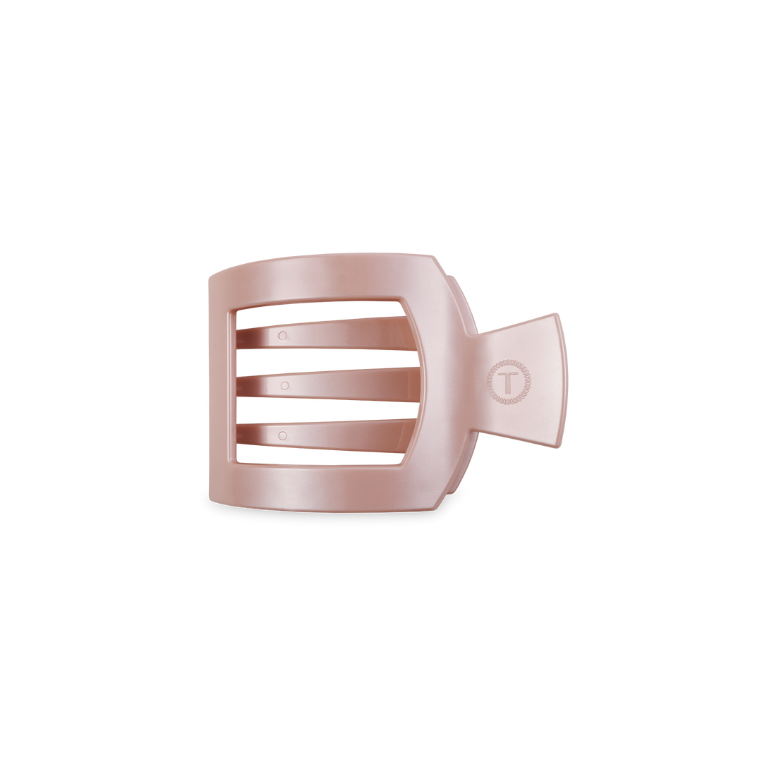 Square Flat Hair Clip | Small | Pearly Pink