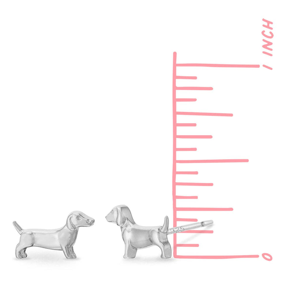 Weenie Dog Studs (ES 2604) - Pine & Moss