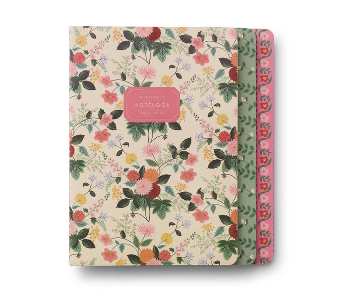 Rifle Paper Co. Assorted Set of 3 Dahlia Notebooks