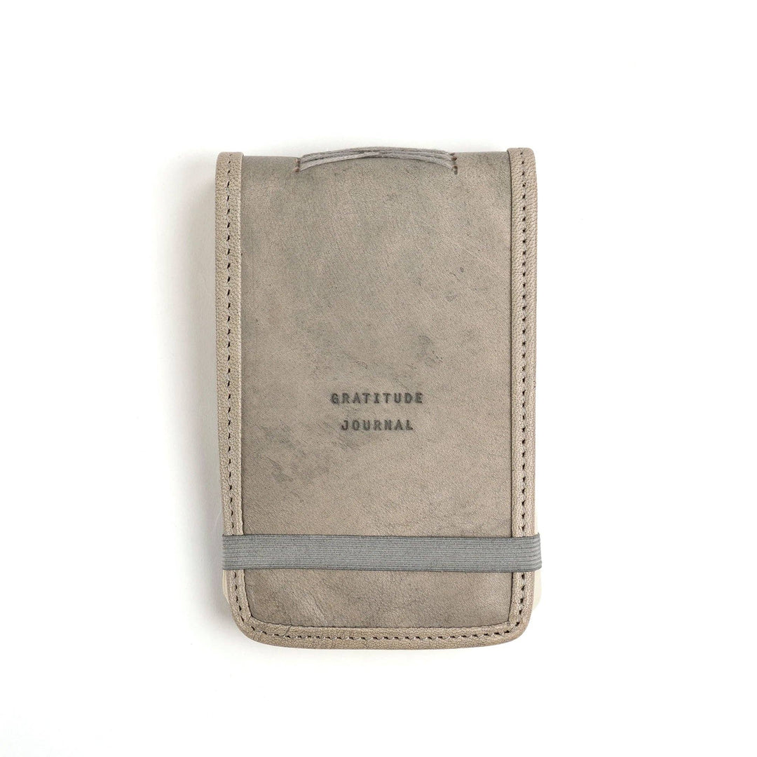 Mini Gratitude Leather Journal - Stone