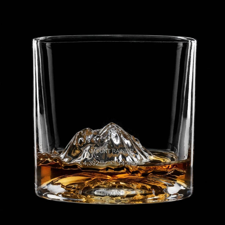 Mount Rainier Crystal Whiskey Glass — Set of 2