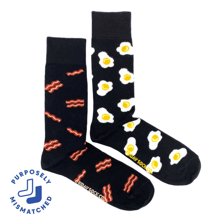 Men’s  Bacon & Eggs Socks: Men's 7 - 12