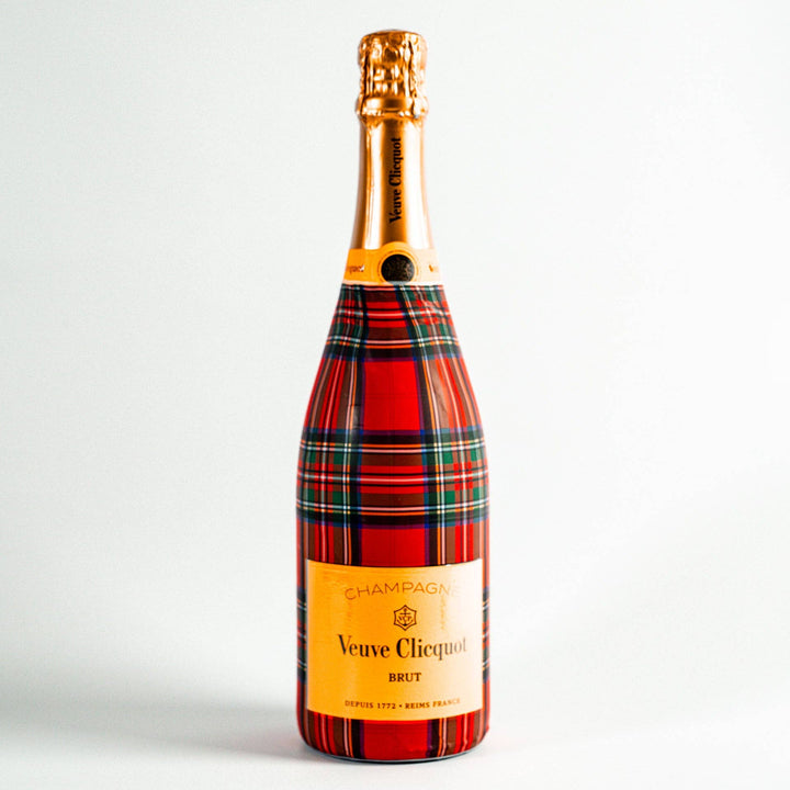 Beau Bottles Red and Green Christmas Tartan - Champagne Collection