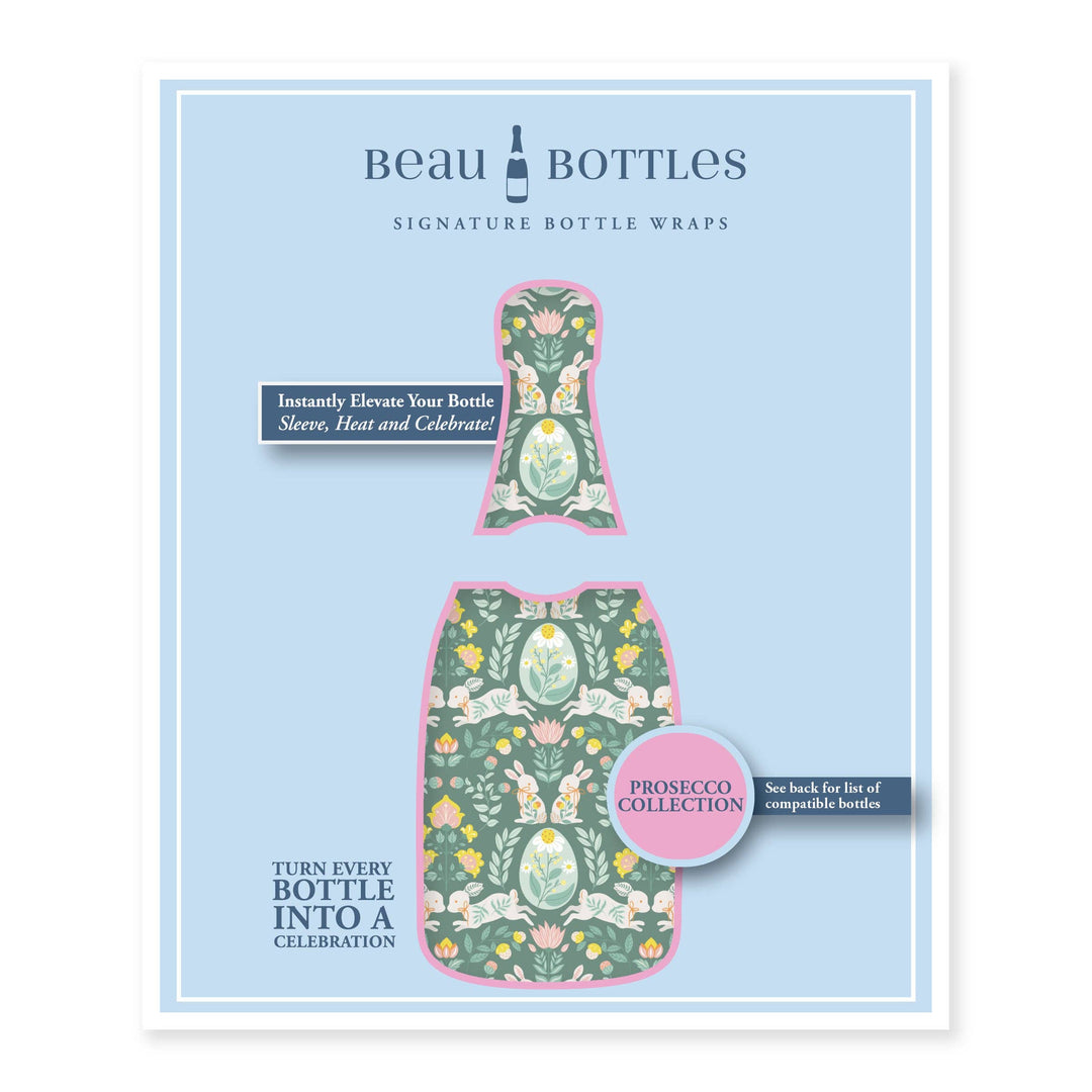 Beau Bottles Spring Folk Bunnies- Prosecco Collection