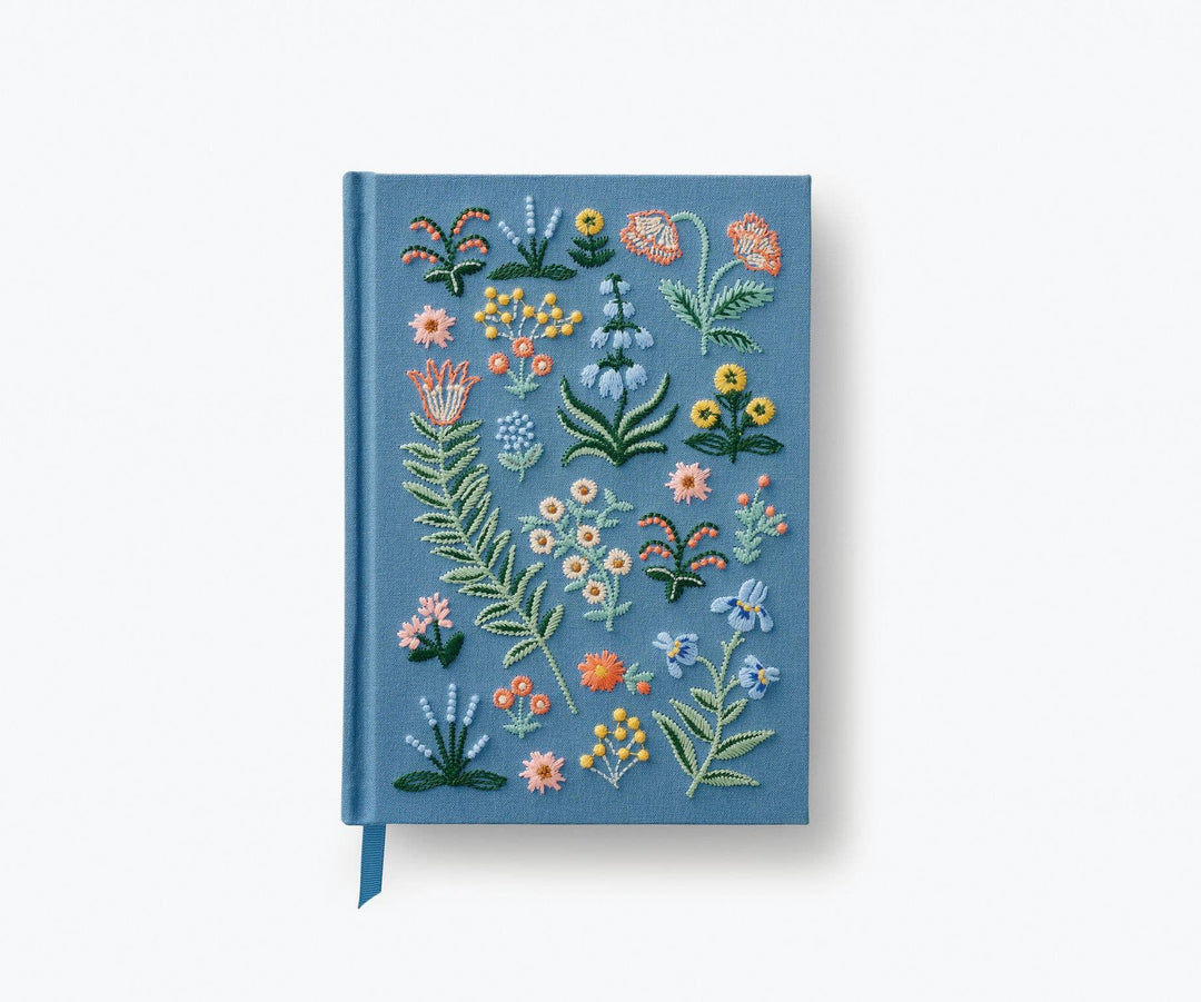 Menagerie Garden Embroidered Journal - Pine & Moss