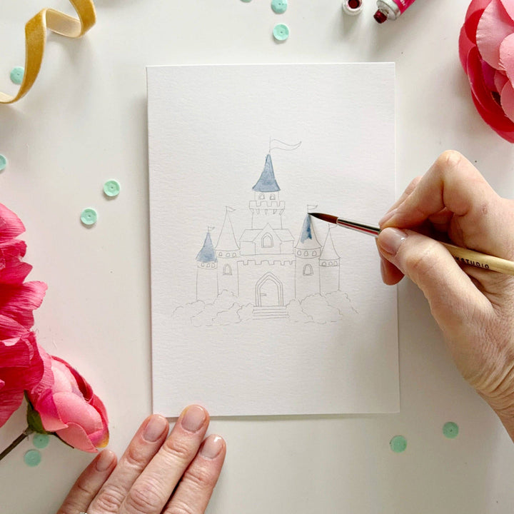 Emily Lex Studios Fairytale paintable watercolor notecard set - Pine &amp; Moss