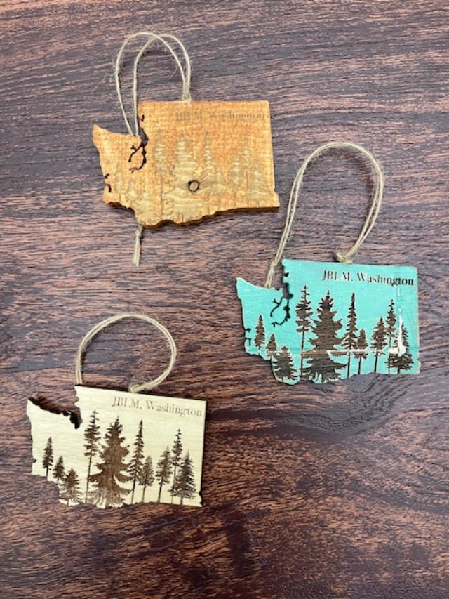 Ginger & The Huth- Washington Ornaments (Handcut) - Pine & Moss