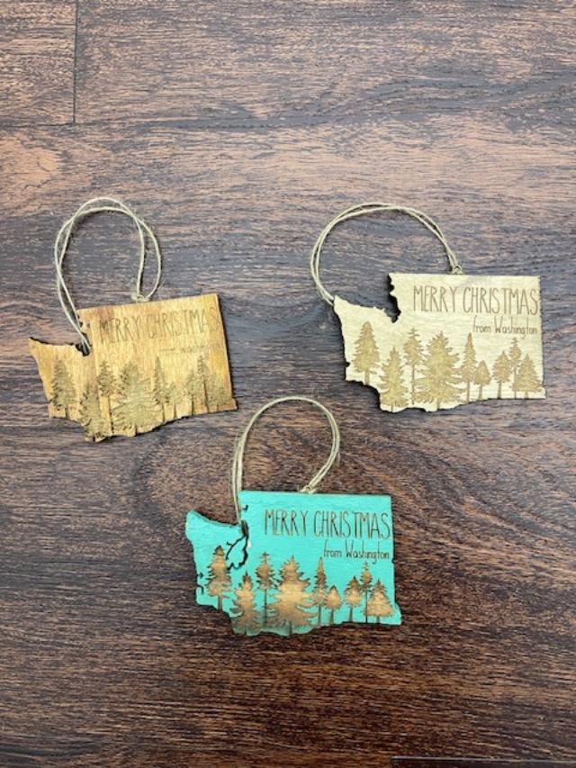 Ginger & The Huth- Washington Ornaments (Handcut) - Pine & Moss