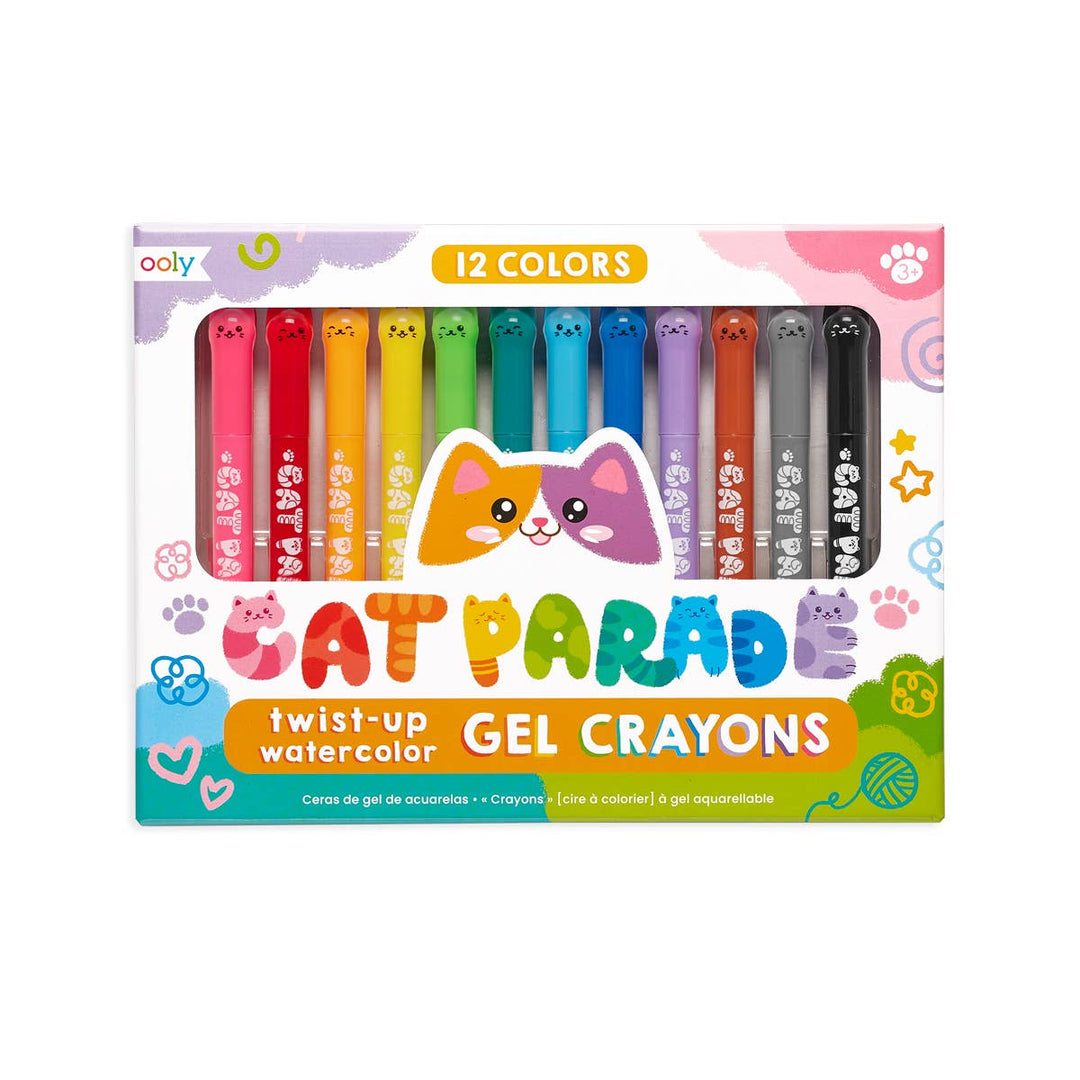 Cat Parade Gel Crayons - Set of 12 - Pine & Moss