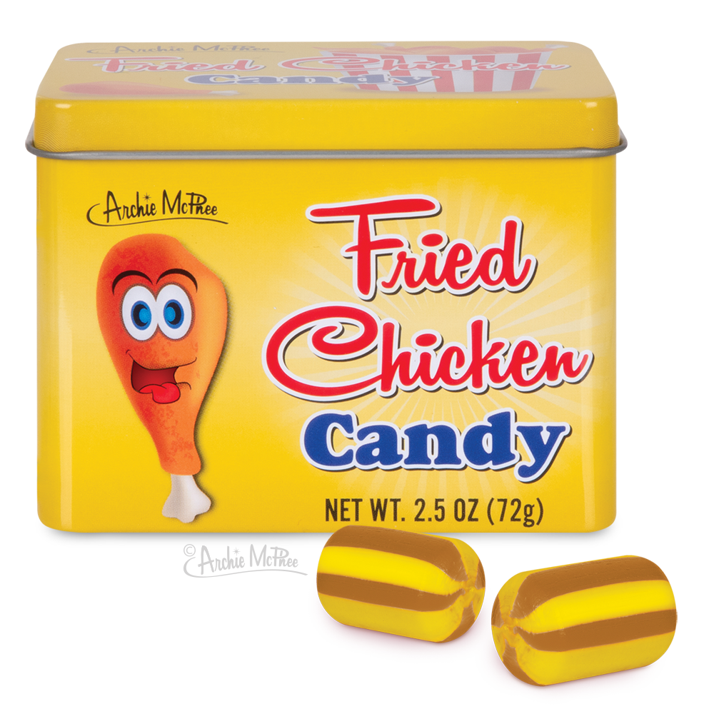 Archie McPhee Fried Chicken Candy Tin - Pine & Moss