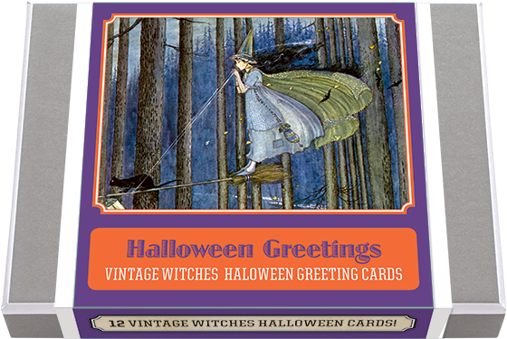 Vintage Witches Halloween Greeting Cards