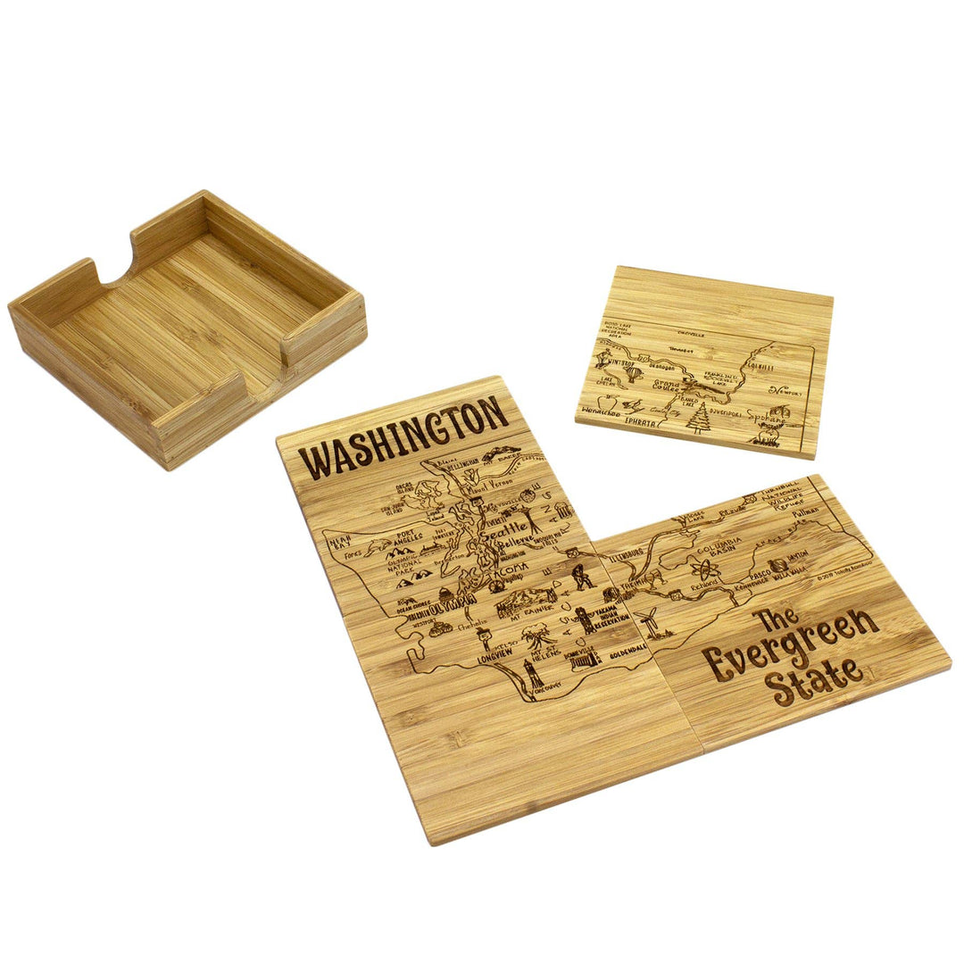 Washington Puzzle 4-Pc. Coaster Set with Case