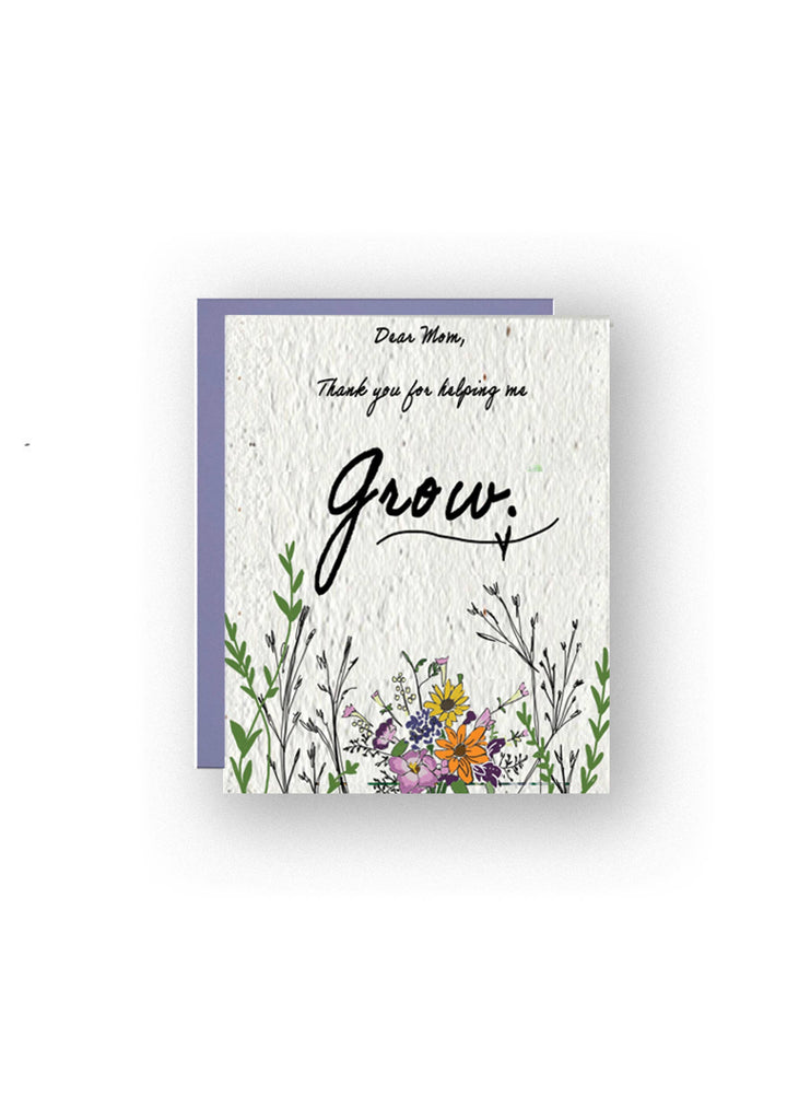 "Blooming Gratitude" Wildflower Seed Paper Mother's Day Card - Pine & Moss