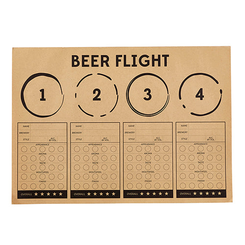 Beer Flight Tasting Sheets