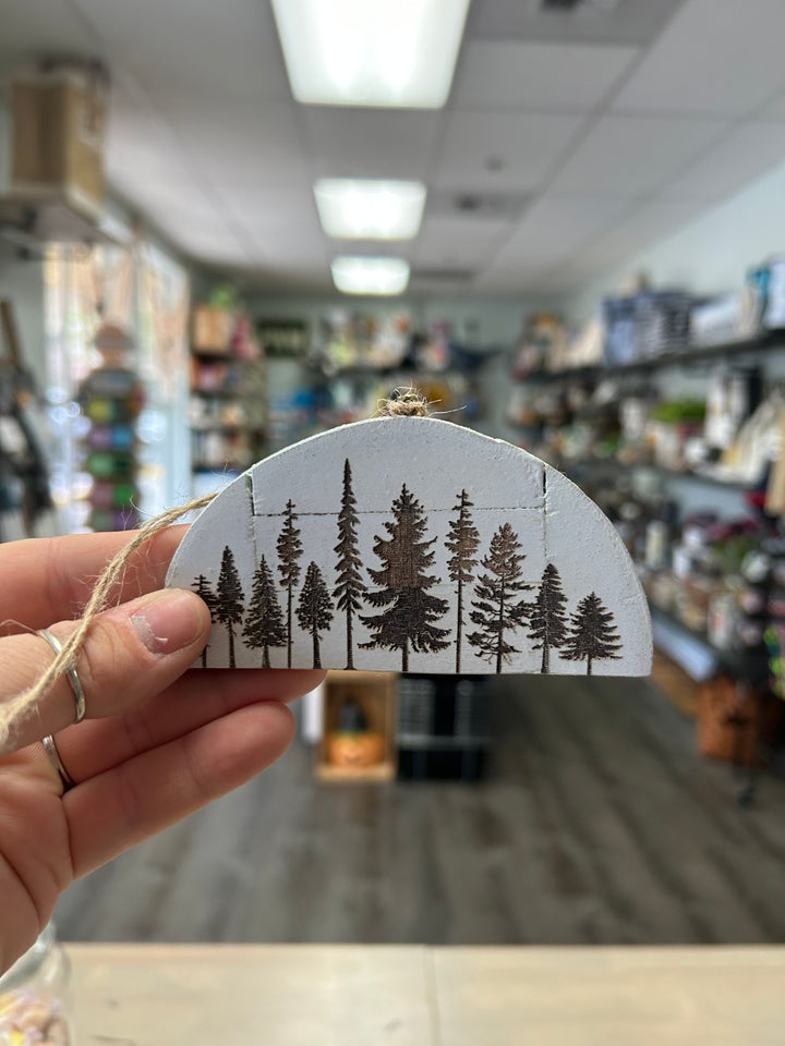 Ginger & The Huth - Reclaimed Treeline Ornaments - Pine & Moss