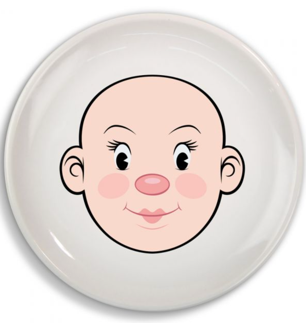 Ms. Food Face- dinner plate