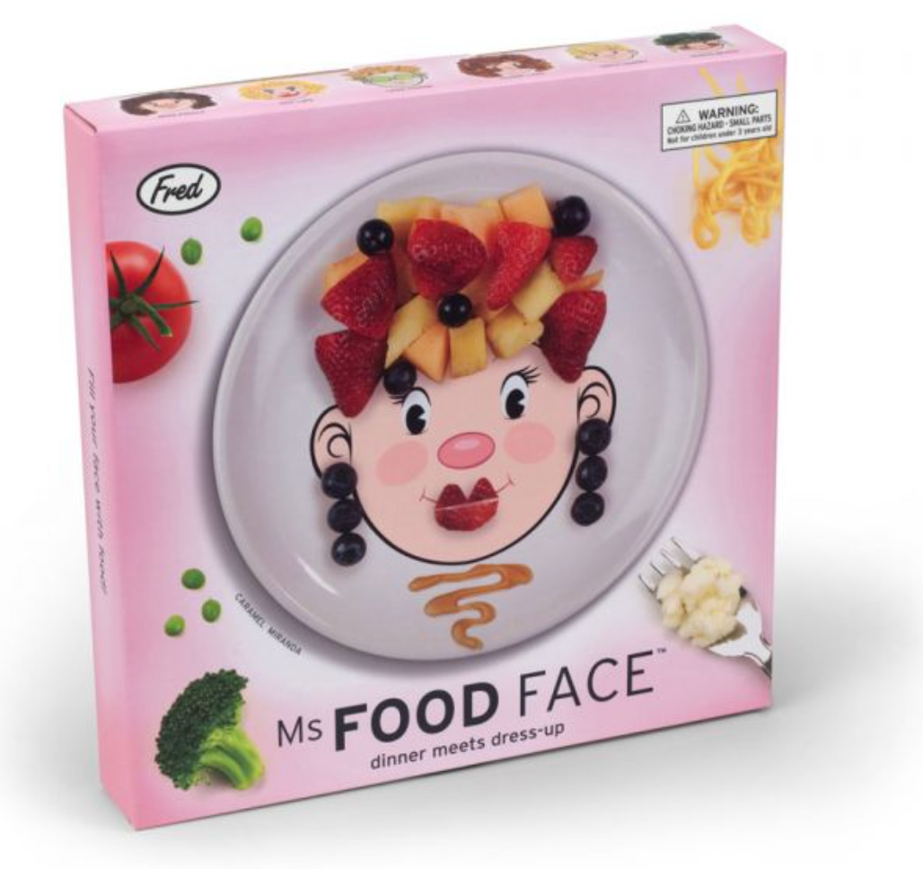 Ms. Food Face- dinner plate