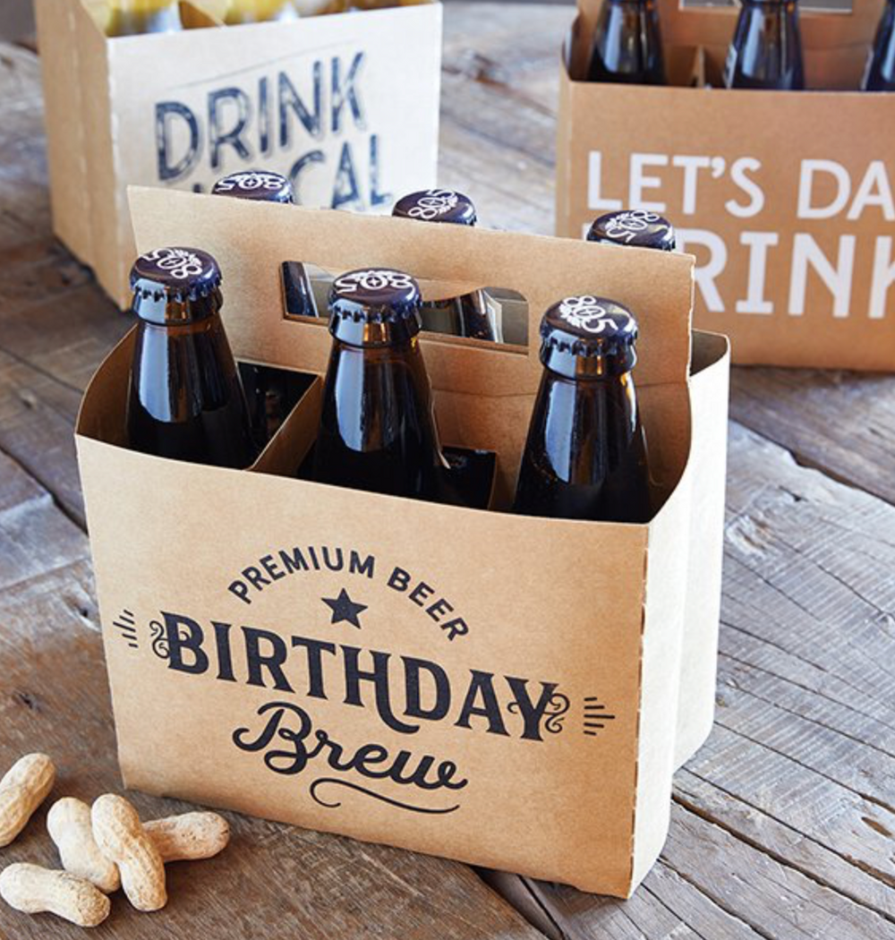 Beer Carrier, Birthday Brew - Pine & Moss