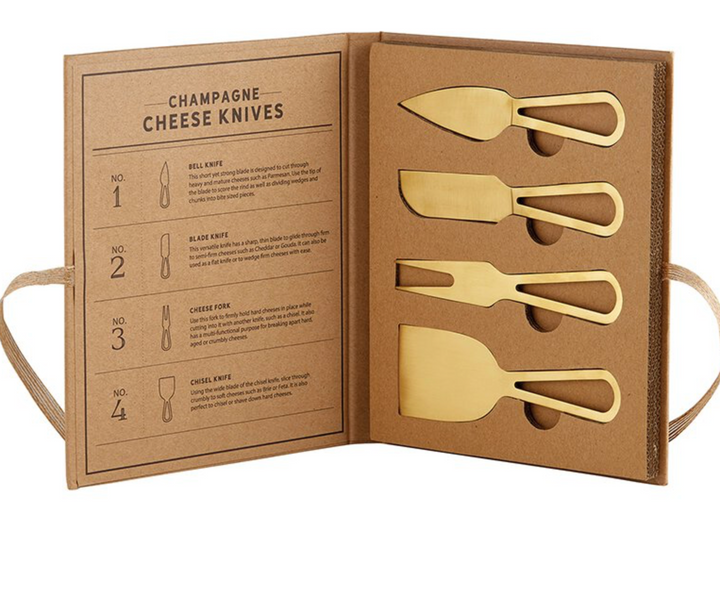 Champagne Gold Cheese Knives