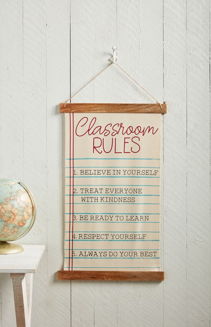 Classroom Rules, Wall Hanging