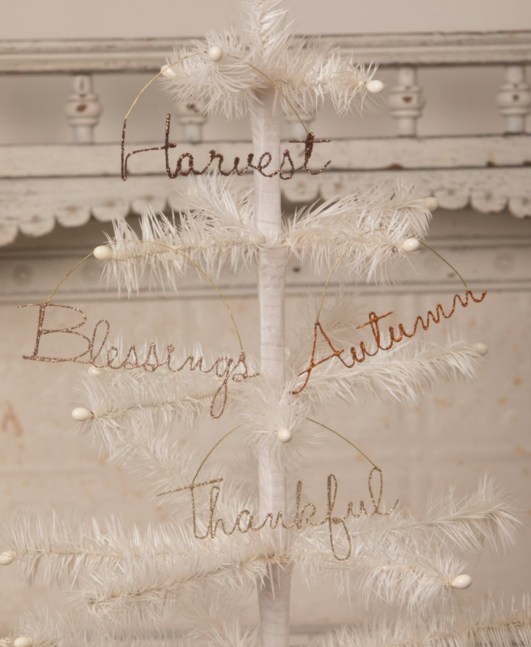 Bethany Lowe Fall Wire Word Ornaments