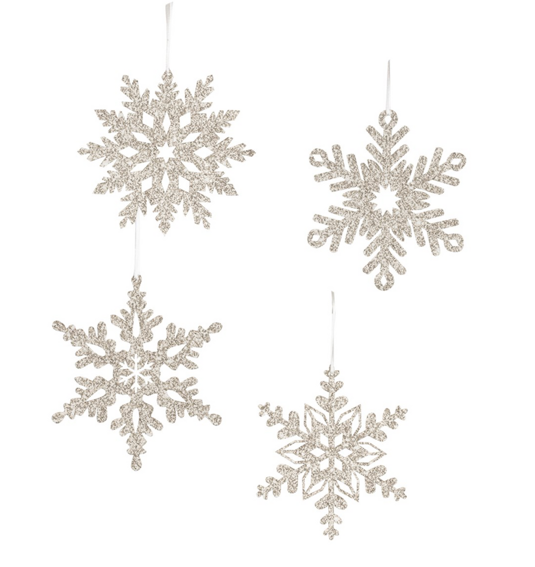 Small Glittered Snowflakes