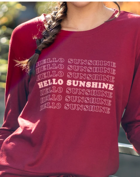 Best Day Lounge Sweater- Hello Sunshine