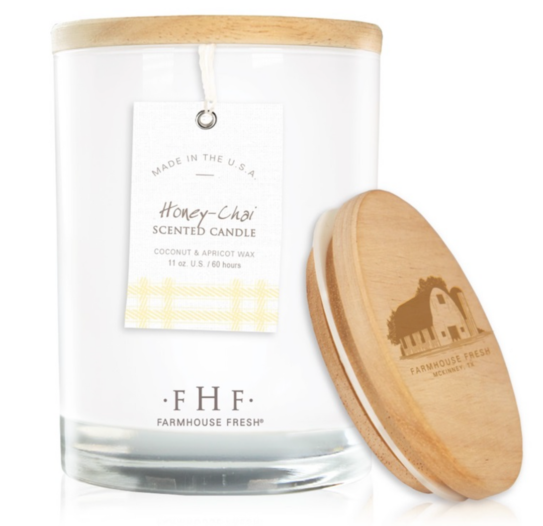Honey Chai Candle with Wood Lid