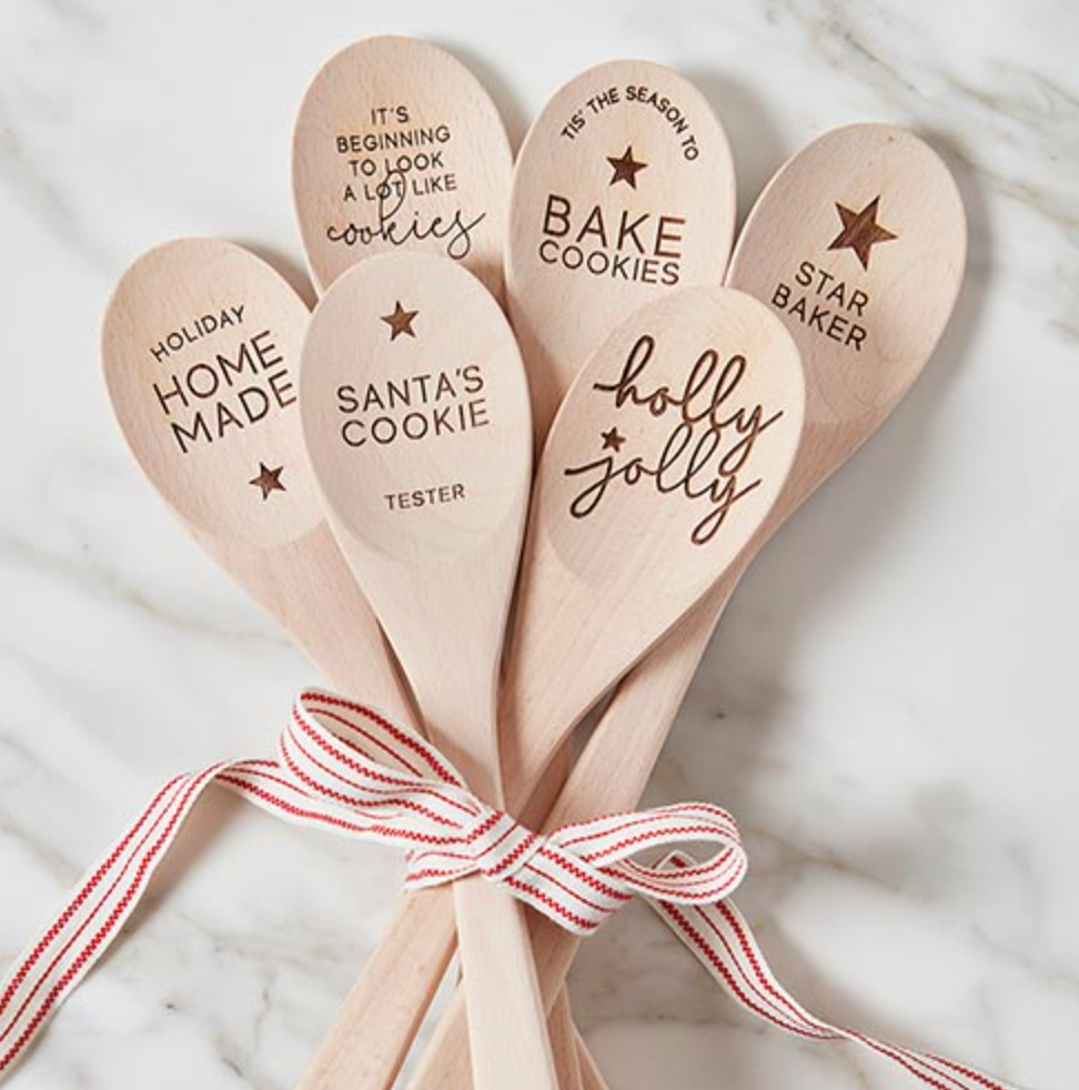 Holiday Baking Wooden Spoons - Pine & Moss