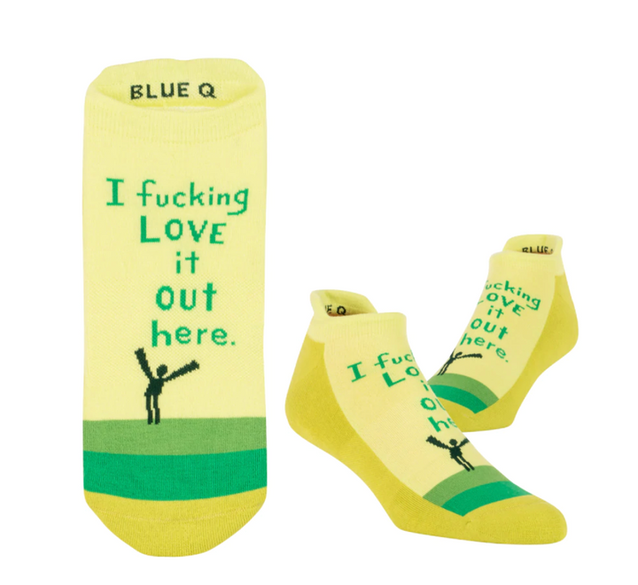 Blue Q Unisex Sneaker Socks- Variety of Designs - Pine & Moss