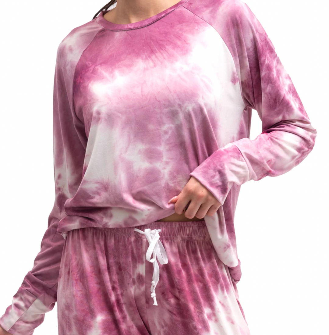 Dyes The Limit Lounge Top- Orchid - Pine & Moss